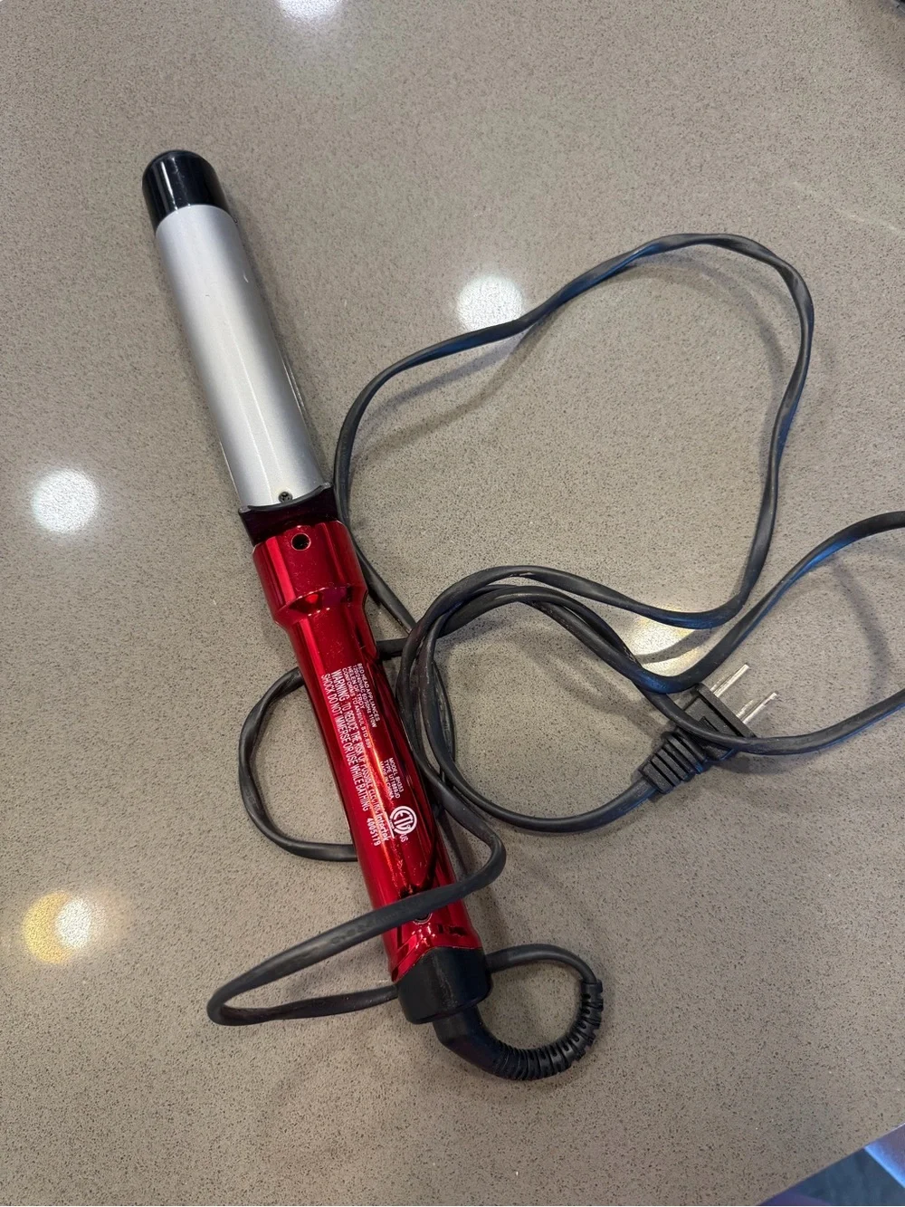 Bed Head Curlipops 1.25” Tourmaline Ceramic Curling Wand Red Hair Styler